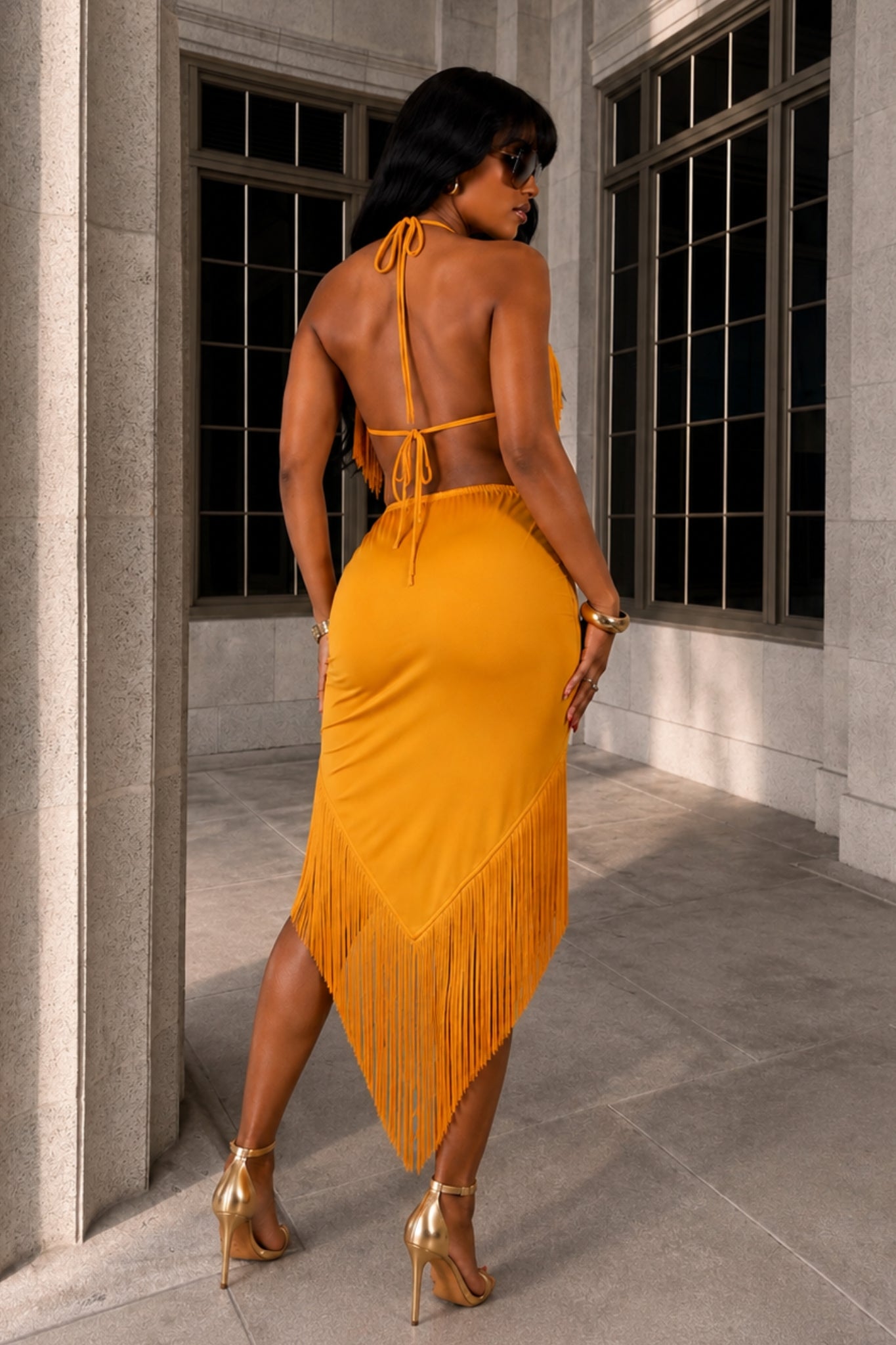 SUN DRENCHED FRINGE DRESS