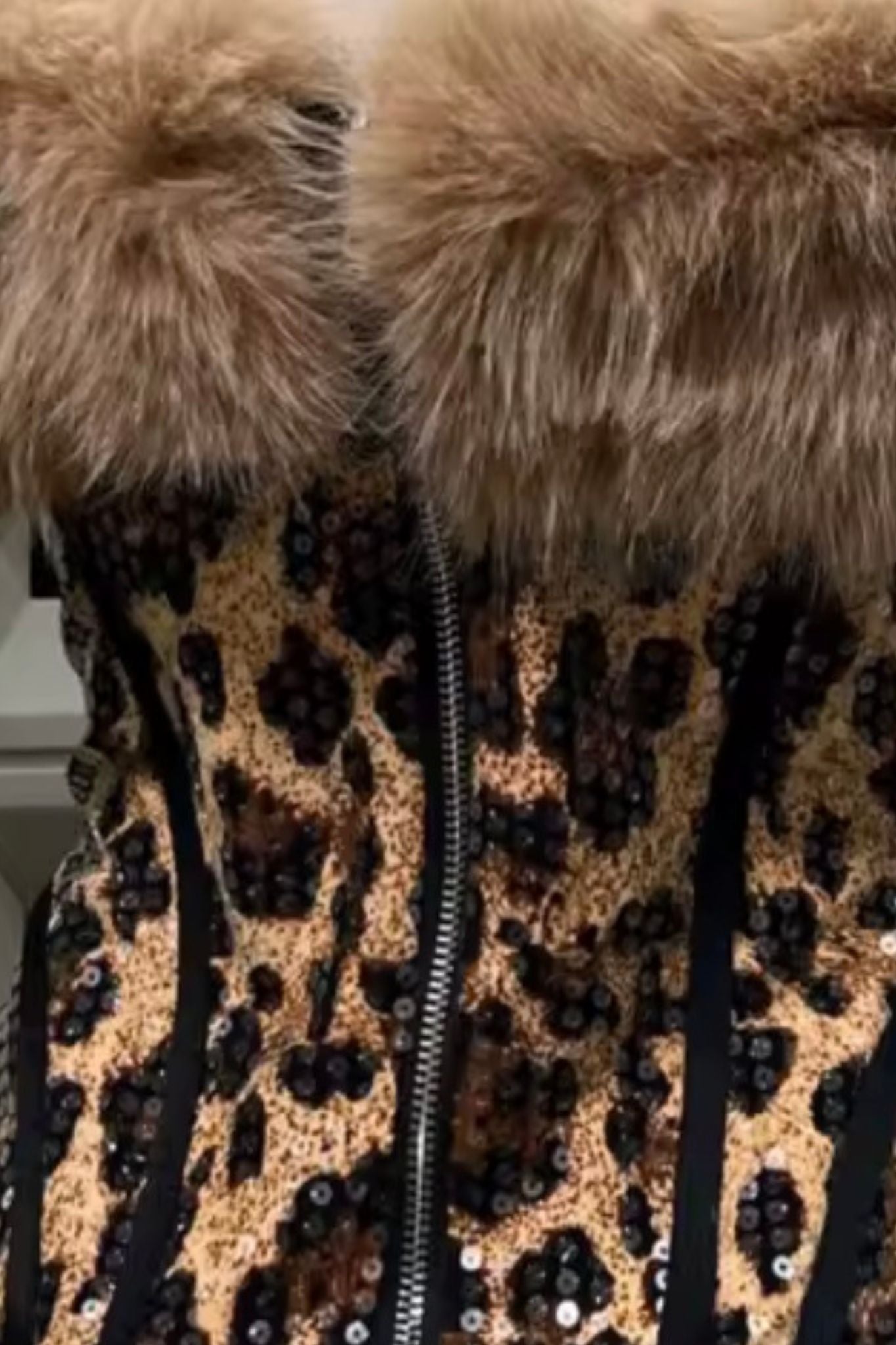 THE HEIRESS LEOPARD FUR CORSET MINI (3-PIECES SET)
