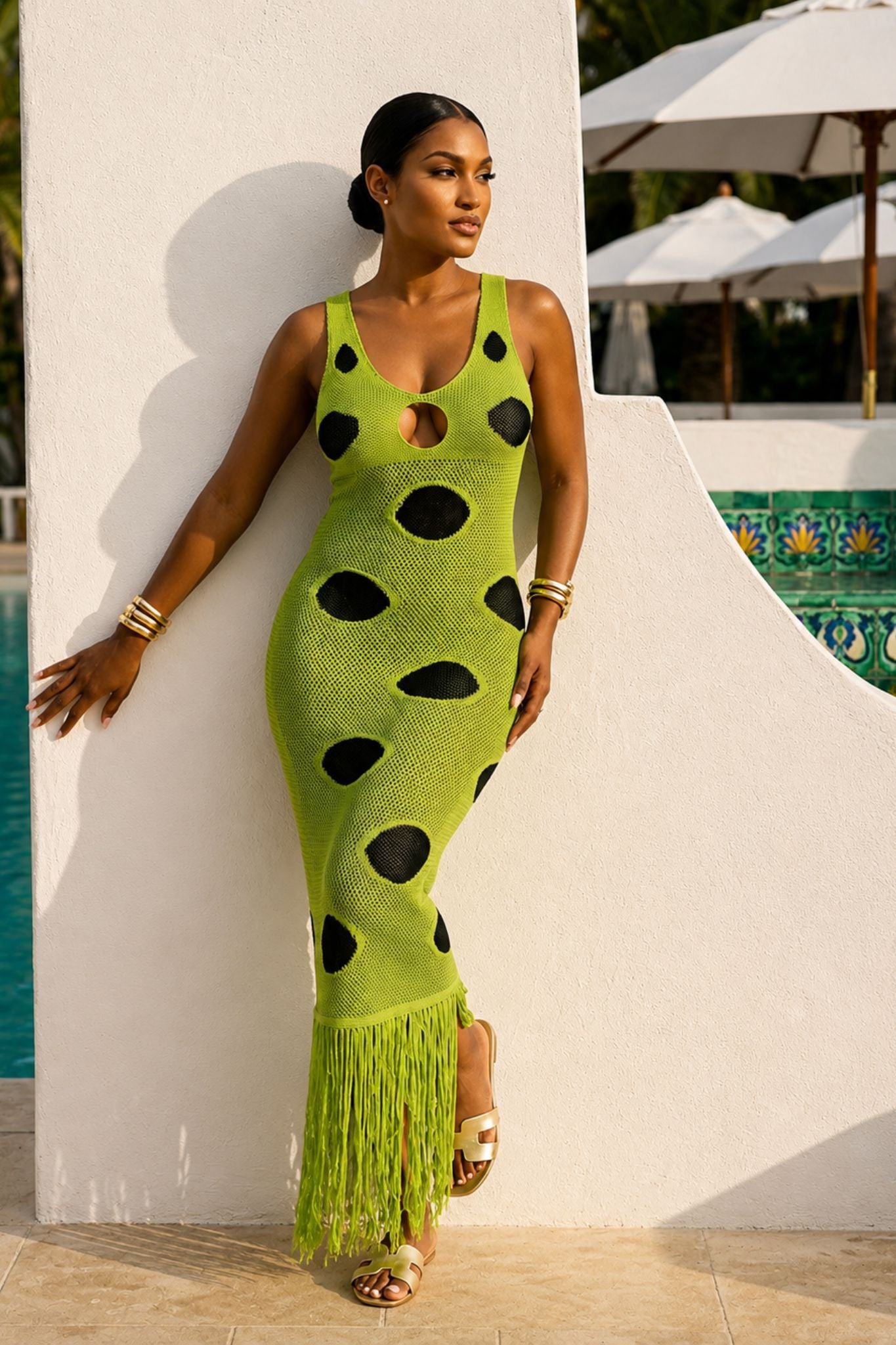 THE LIMONCELLO FRINGE MAXI DRESS
