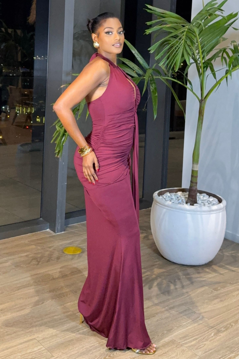 MERLOT MUSE GOWN - WINE