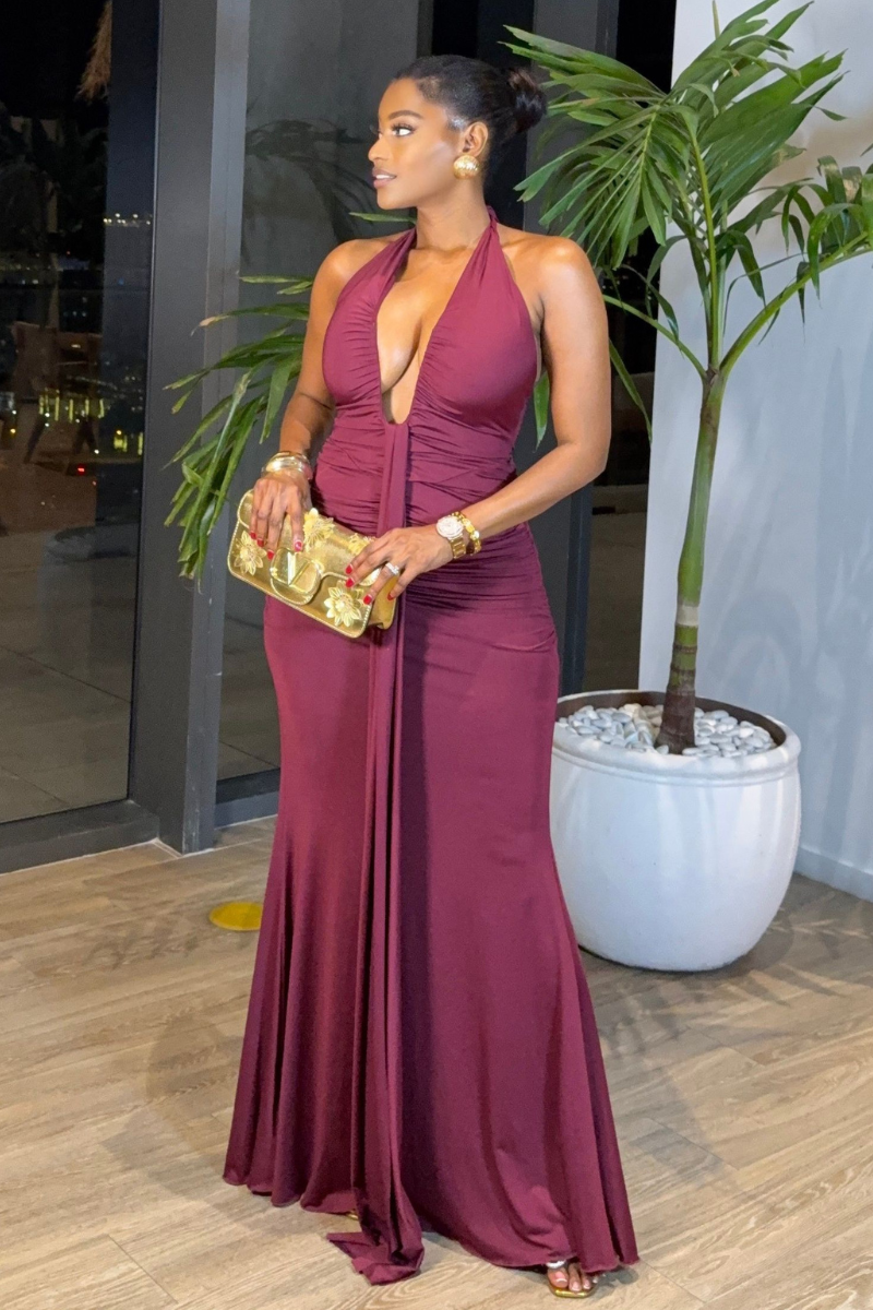 MERLOT MUSE GOWN - WINE