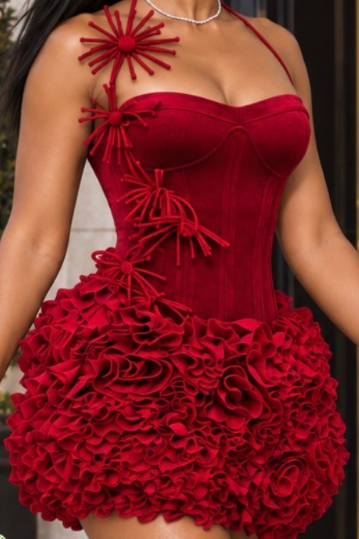 MAKE A WISH RUFFLE CORSET SET