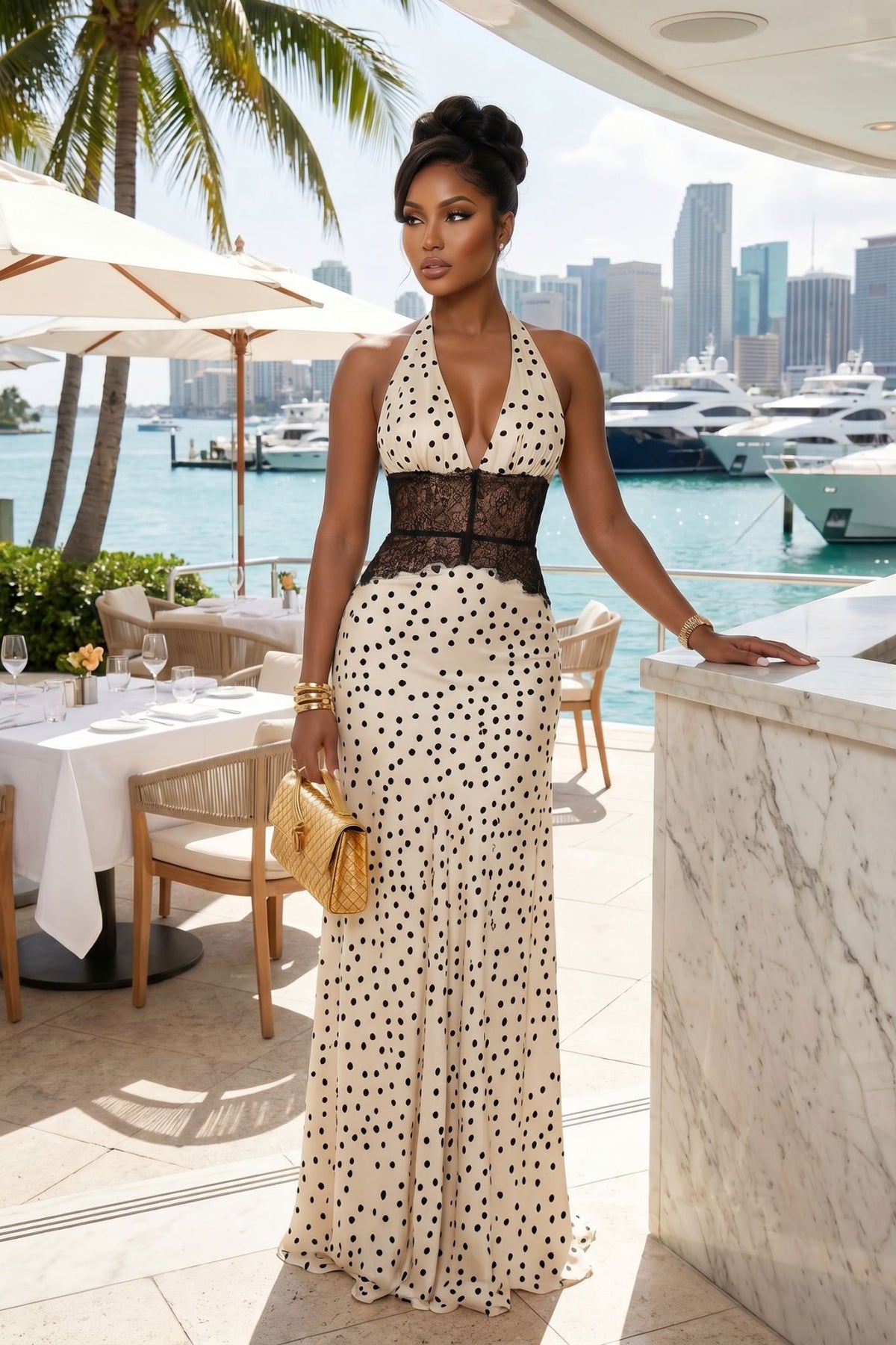THE RIVIERA HALTER MAXI DRESS