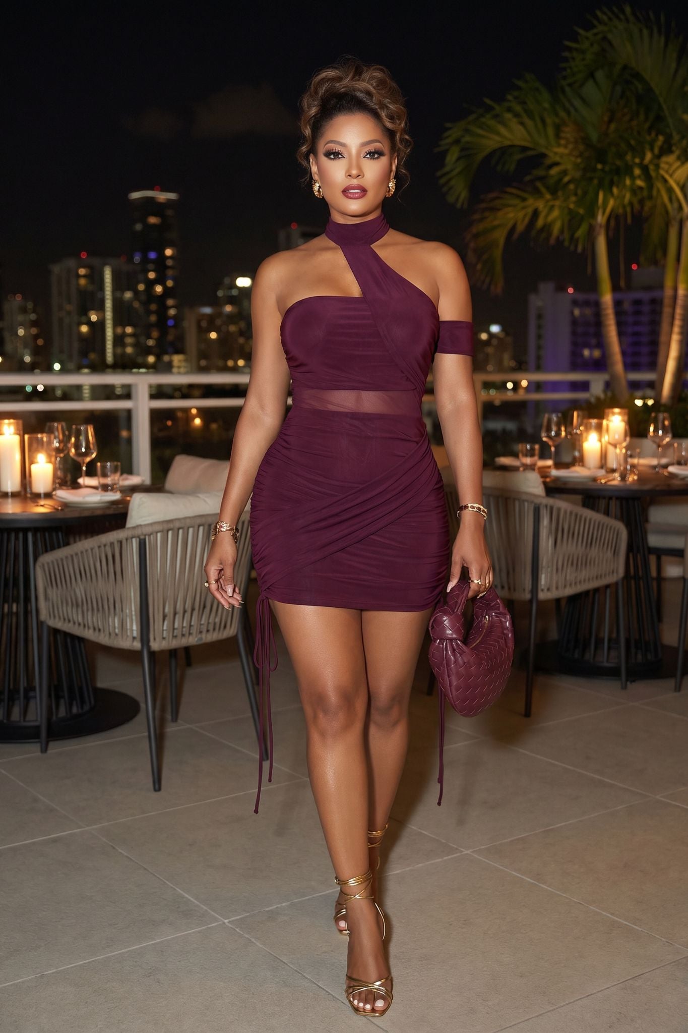 THE SANGRIA BORDEAUX MINI DRESS