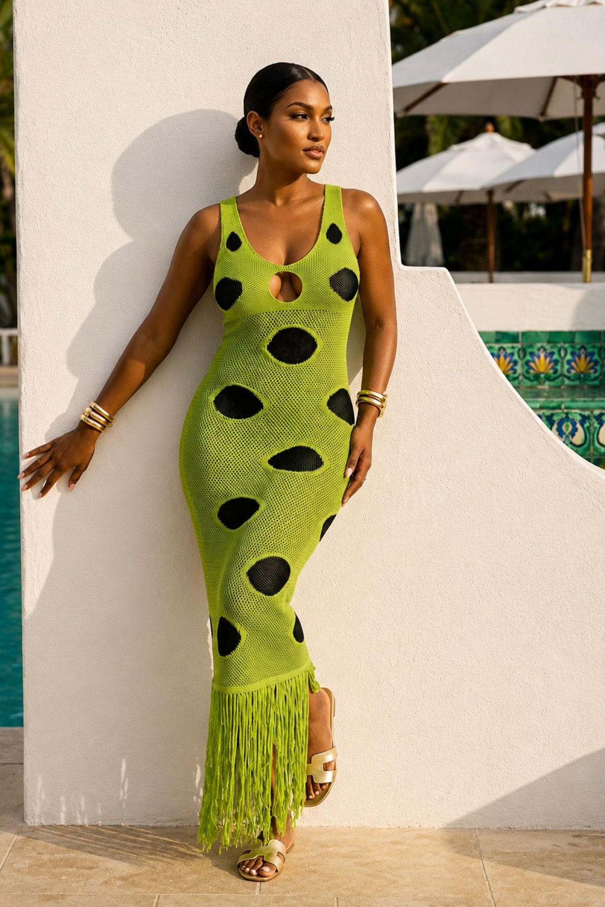 THE LIMONCELLO FRINGE MAXI DRESS
