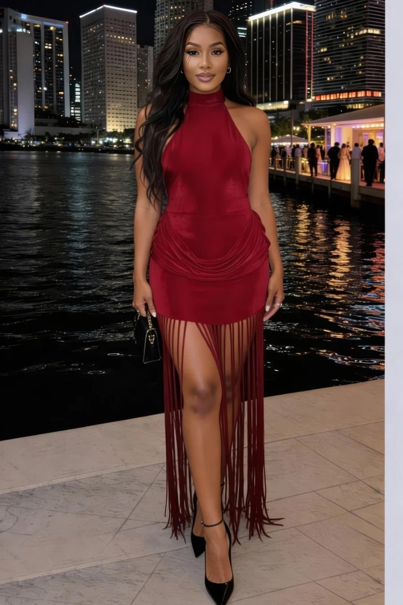 LYRA AFTER MIDNIGHT FRINGE DRESS