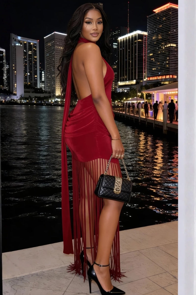 LYRA AFTER MIDNIGHT FRINGE DRESS